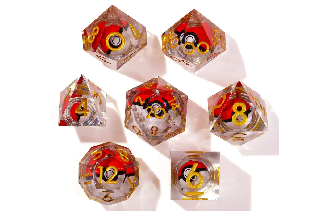 I Choose You! Liquid Core RPG Dice Set - 7 Pieces - Out of Play
