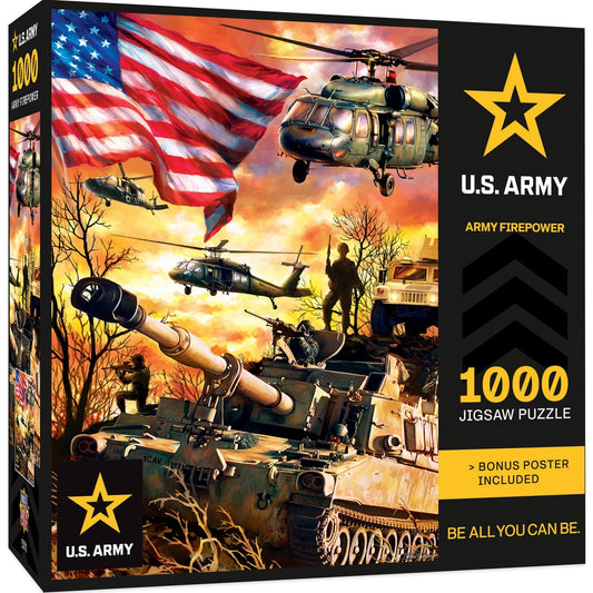 U.S. Army - Army Firepower 1000 Piece Jigsaw Puzzle - Out of Play