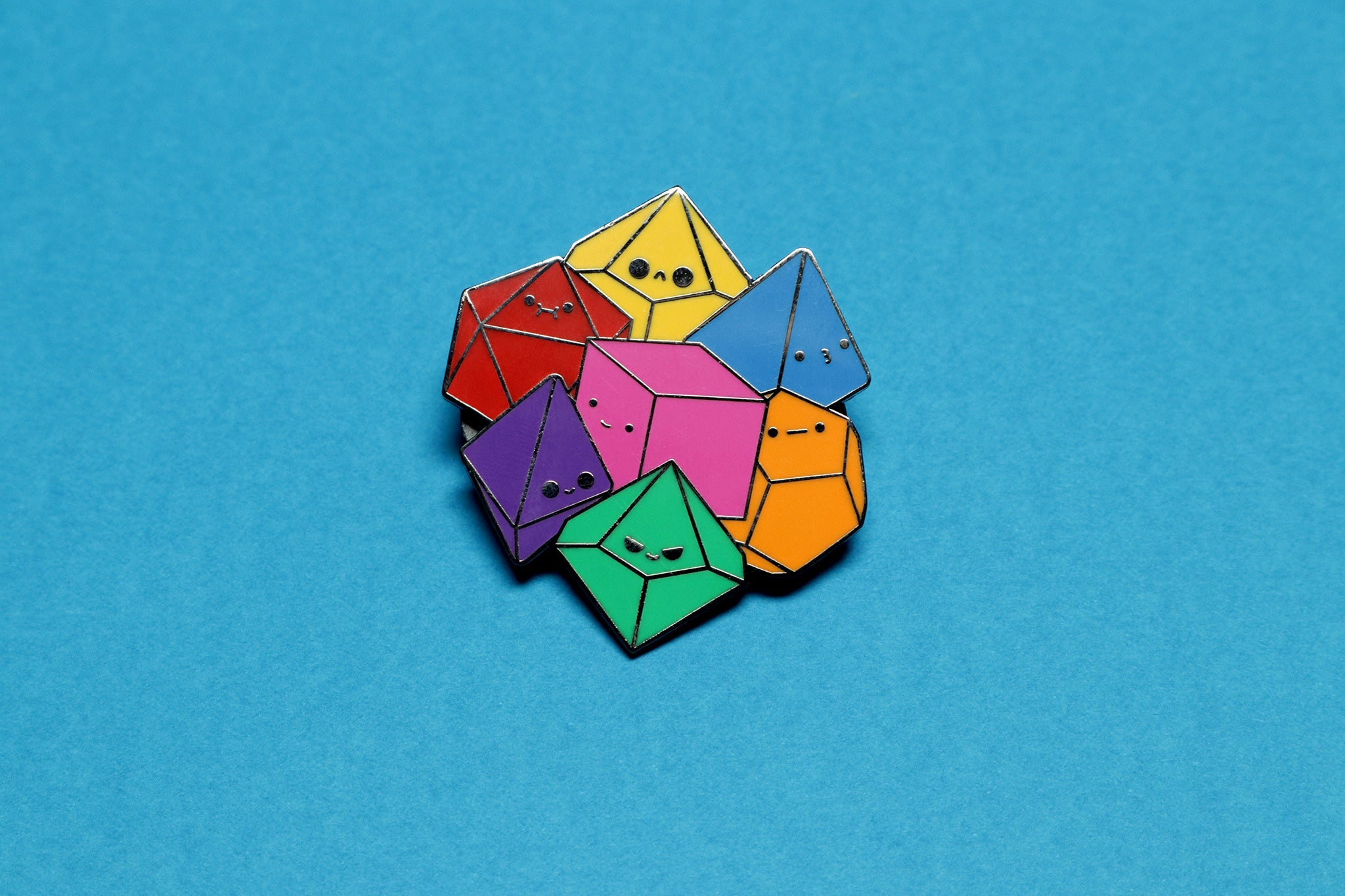 Tiny Dice Buddies Cluster Hard Enamel Pin