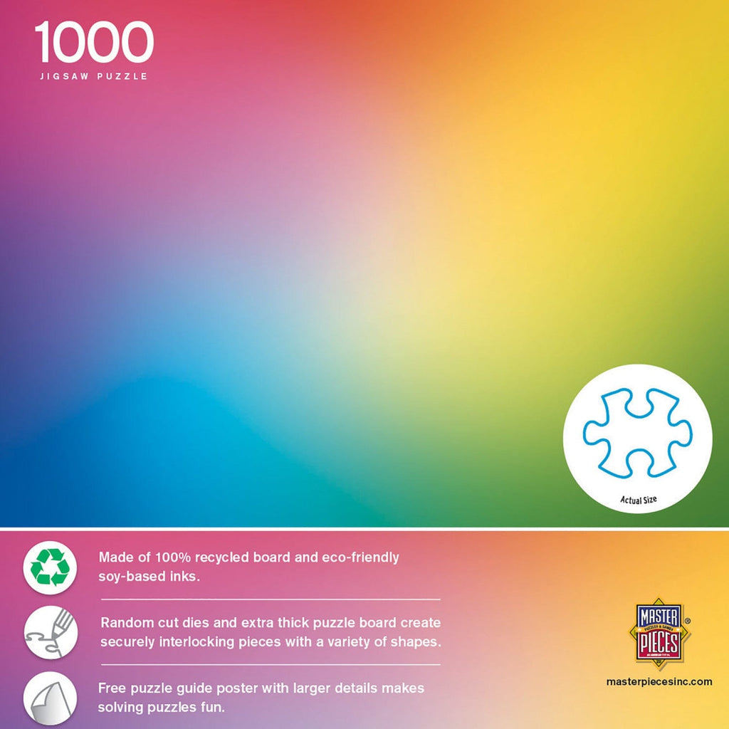 Rainbow Gradient 1000 Piece Jigsaw Puzzle - Out of Play