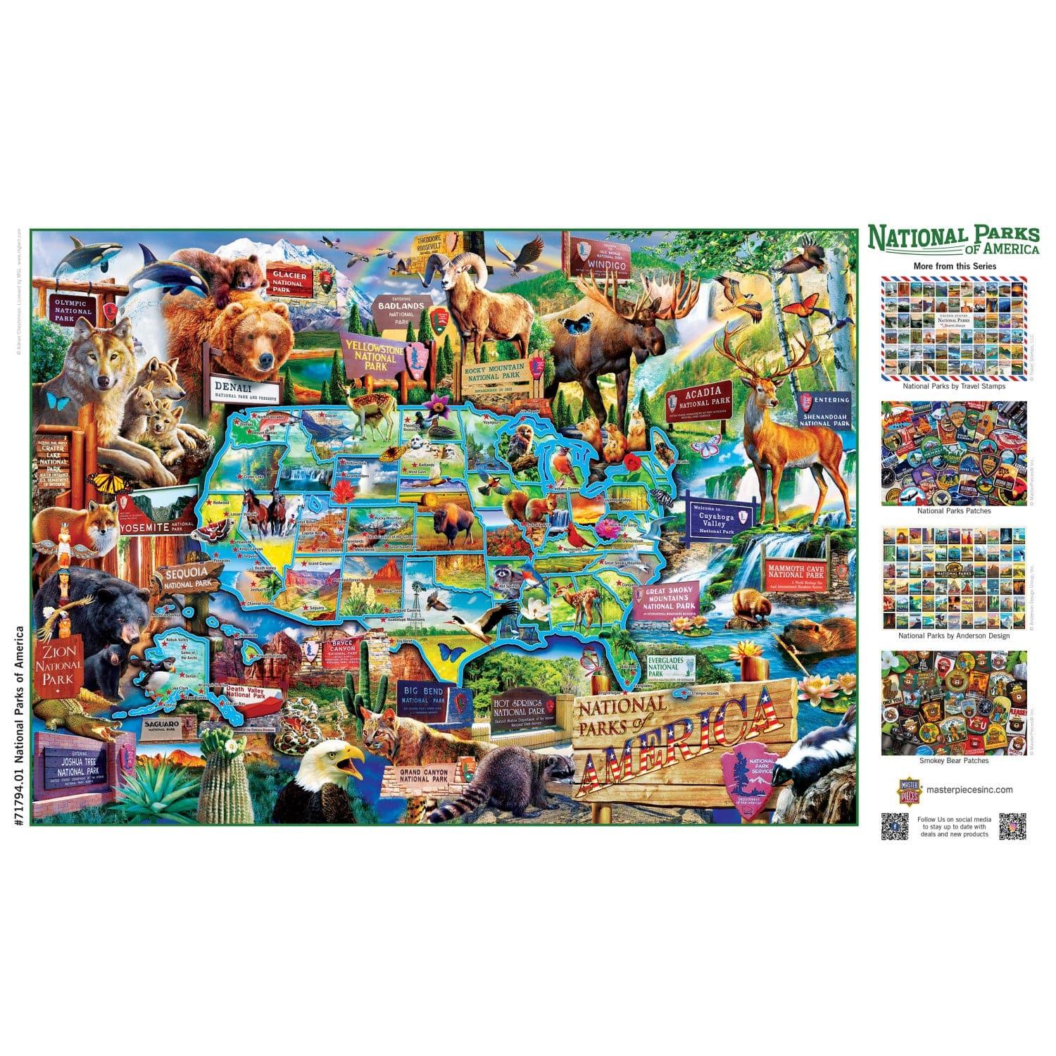 National Parks of America 1000 Piece Jigsaw Puzzle - Out of Play