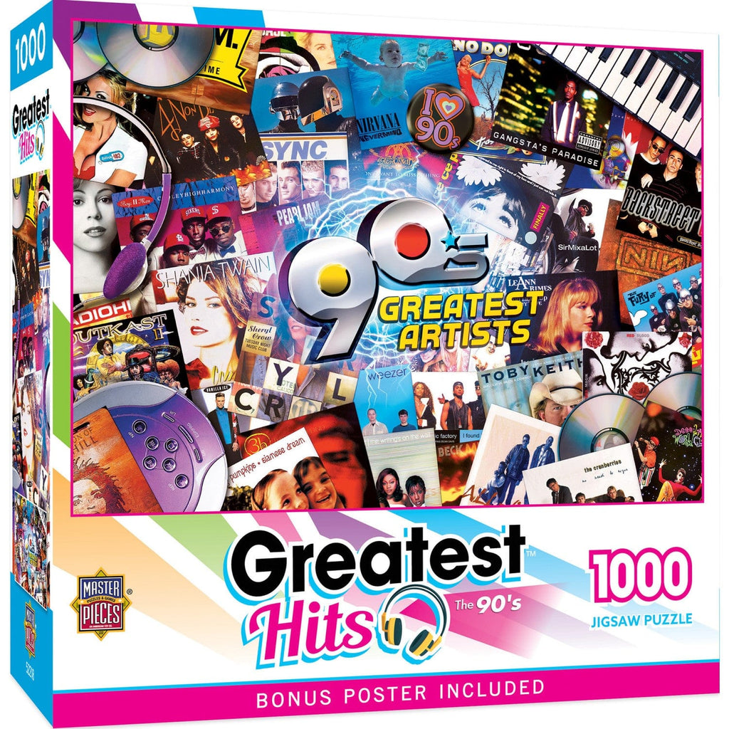Greatest Hits - 90's Artists 1000 Piece Jigsaw Puzzle - Out of Play