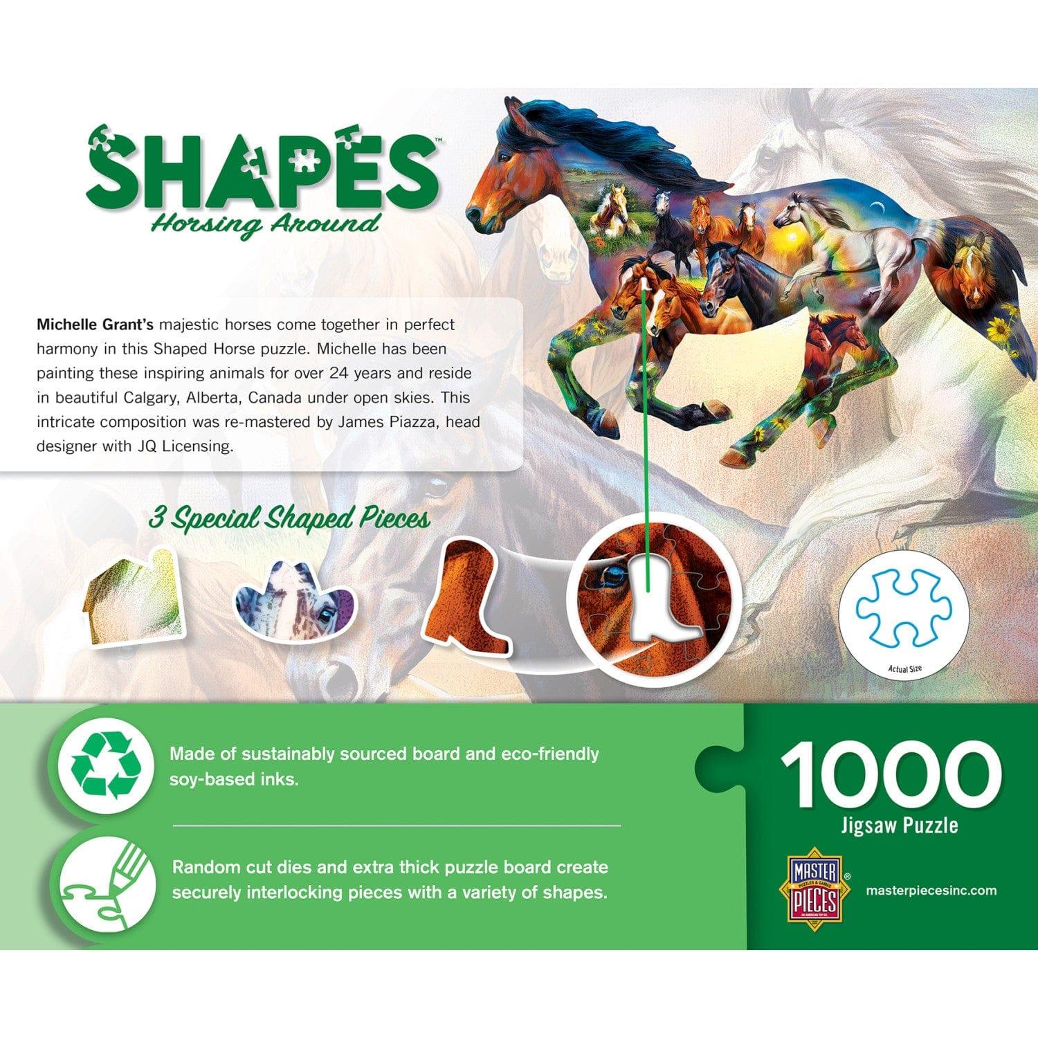 Shapes - Horsing Around 1000 Piece Shaped Jigsaw Puzzle - Out of Play