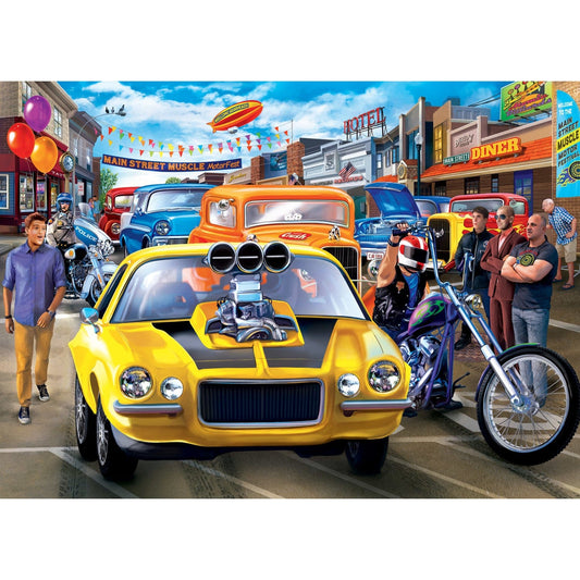 Cruisin' Route 66 - Main Street Muscle 1000 Piece Jigsaw Puzzle - Out of Play