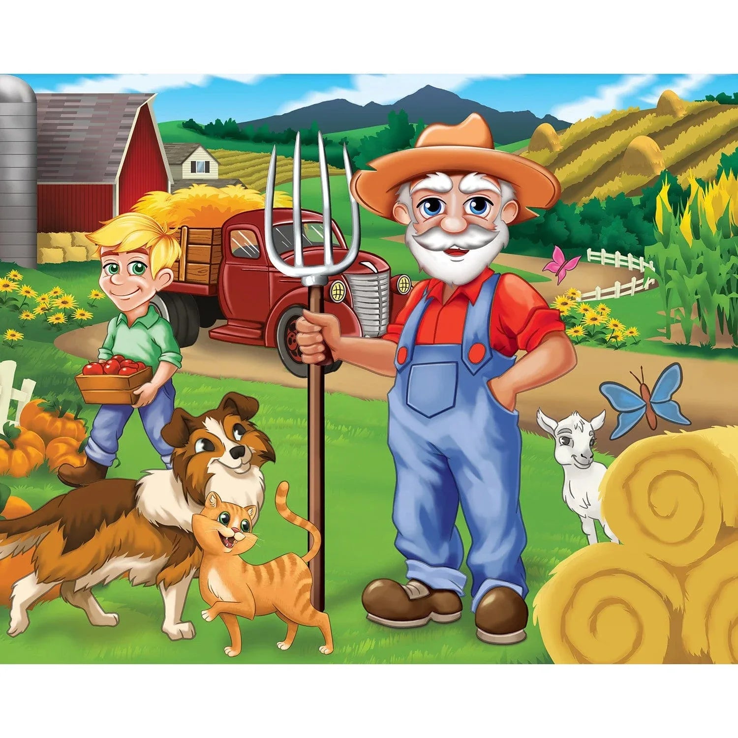 Old MacDonald's Farm 100 Piece Jigsaw Puzzles 4-Pack - Out of Play