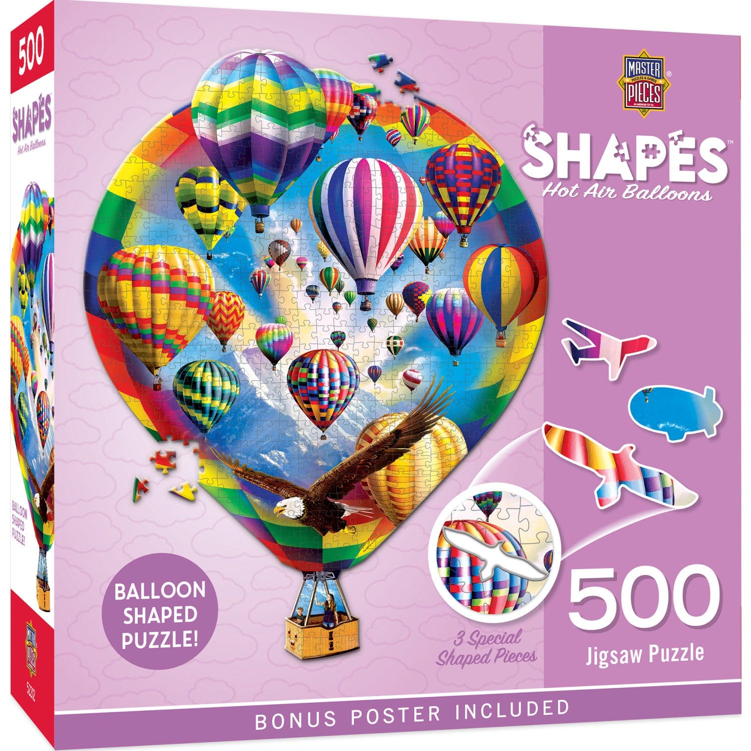 Shapes - Hot Air Balloons 500 Piece Jigsaw Puzzle - Out of Play