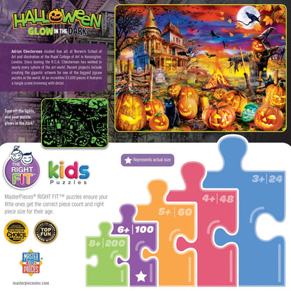 Halloween Glow in the Dark - The Pumpkin King 100 Piece Jigsaw Puzzle - Out of Play