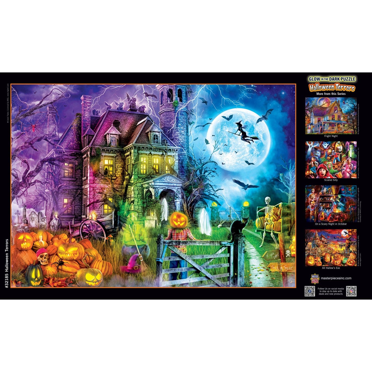 Glow in the Dark - Halloween Terrors 500 Piece Jigsaw Puzzle - Out of Play