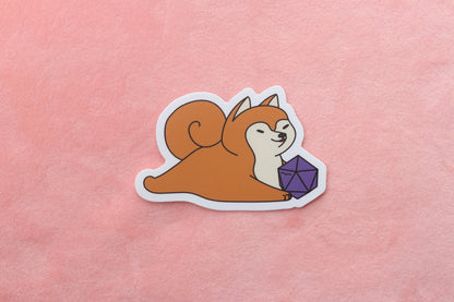 Shiba Inu D20 Dice Buddy Sticker
