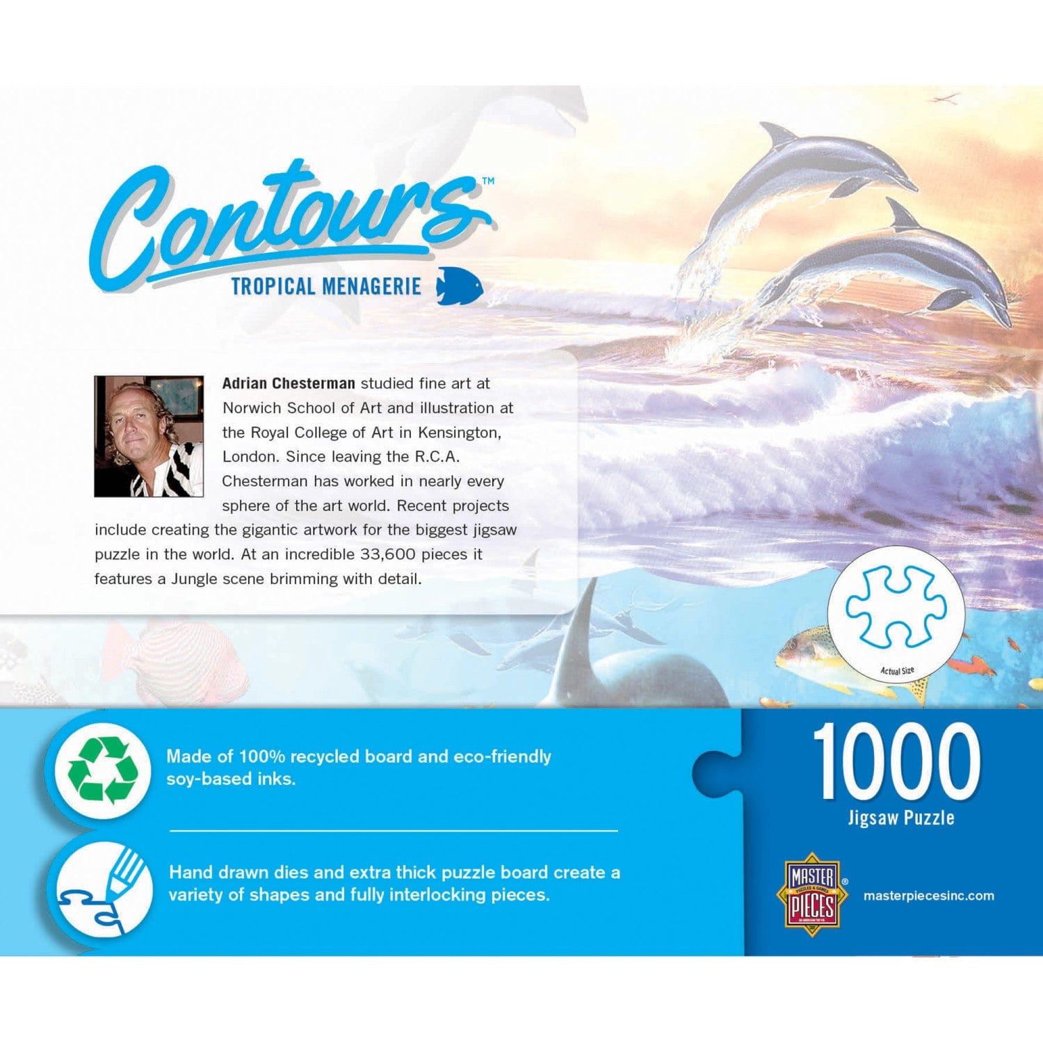 Shapes - Tropical Menagerie 1000 Piece Shaped Jigsaw Puzzle - Out of Play