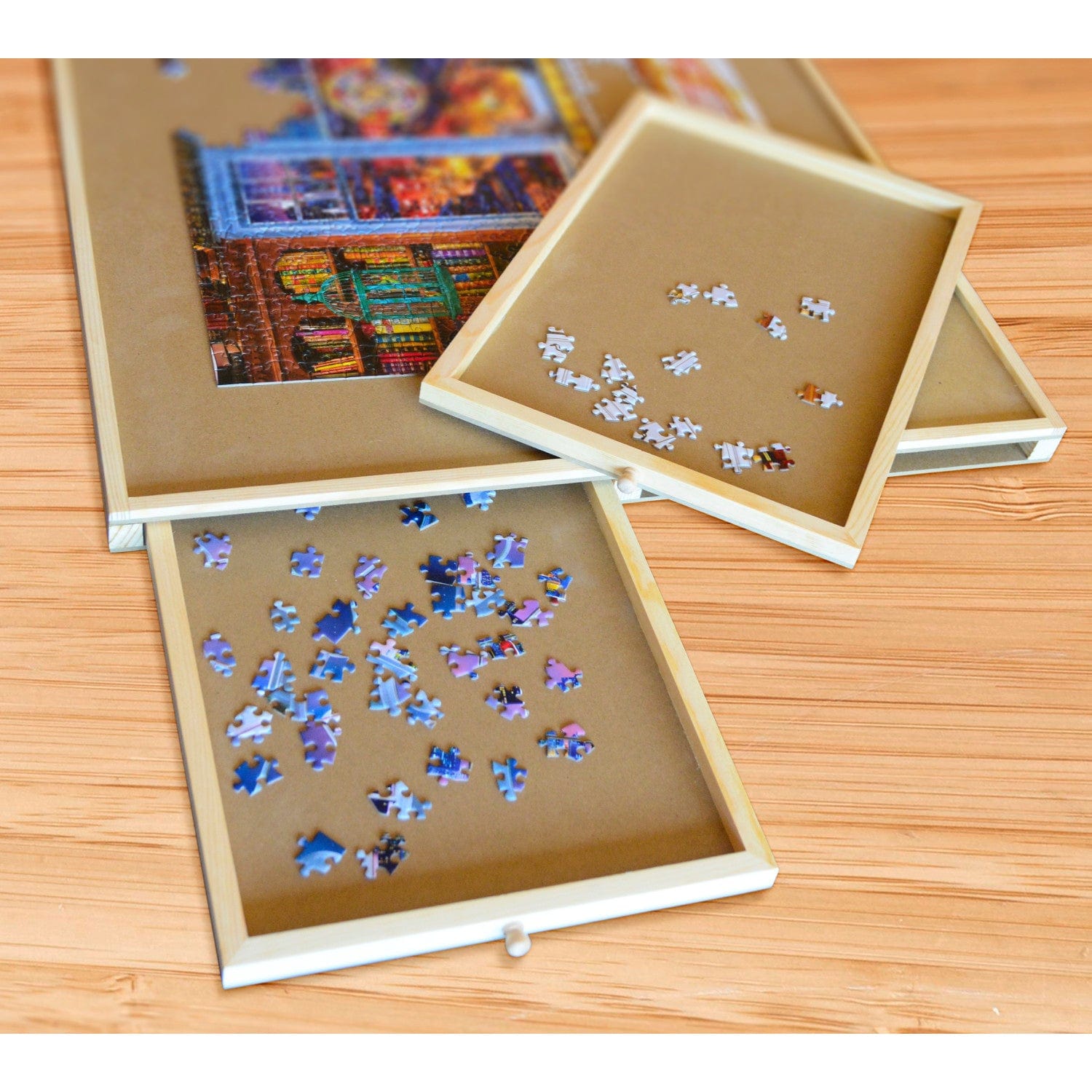 Wood Jigsaw Puzzle Table - 27"x35" - Out of Play