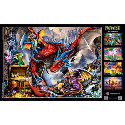 Glow in the Dark - Dragon's Horde 1000 Piece Jigsaw Puzzle - Out of Play