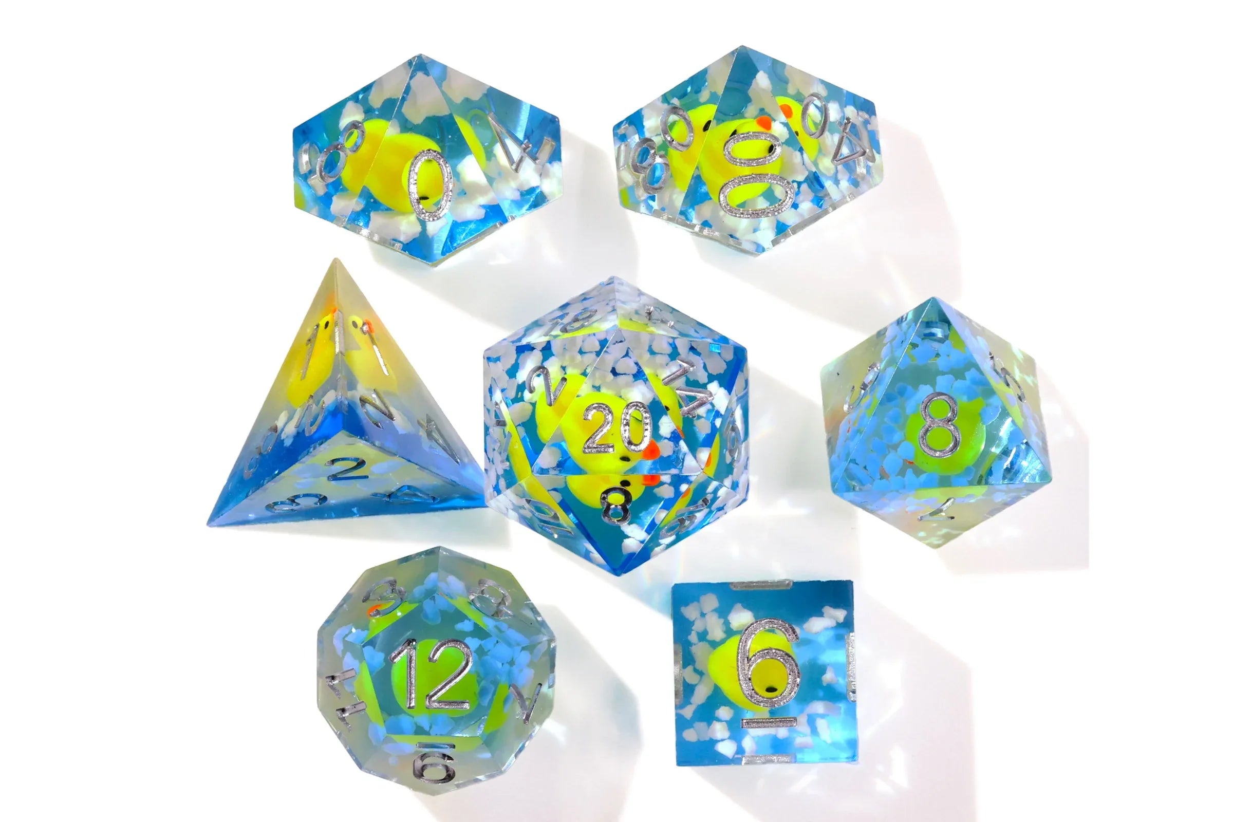 Rubber Duck Liquid Core RPG Dice Set - 7 Pieces - Out of Play