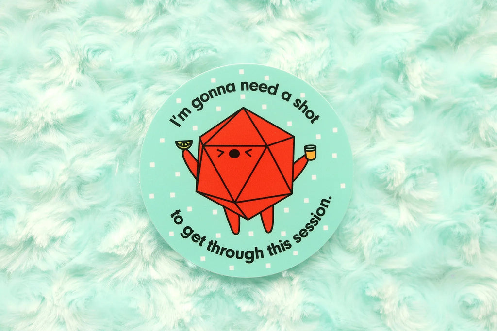 Shots D20 Sticker and Magnet - Out of Play