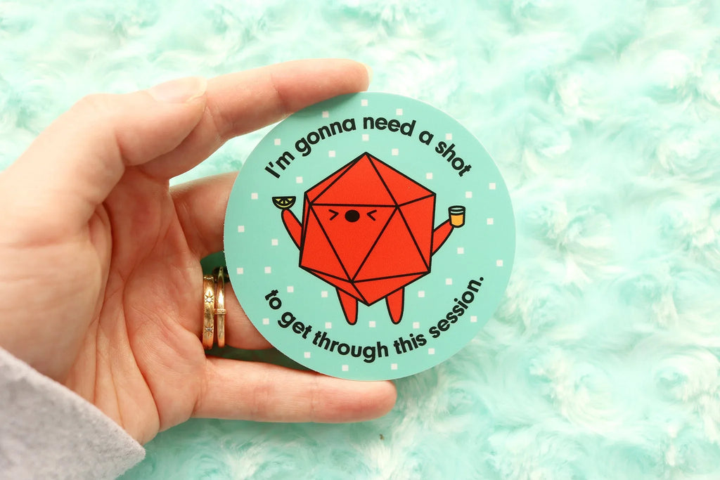 Shots D20 Sticker and Magnet - Out of Play
