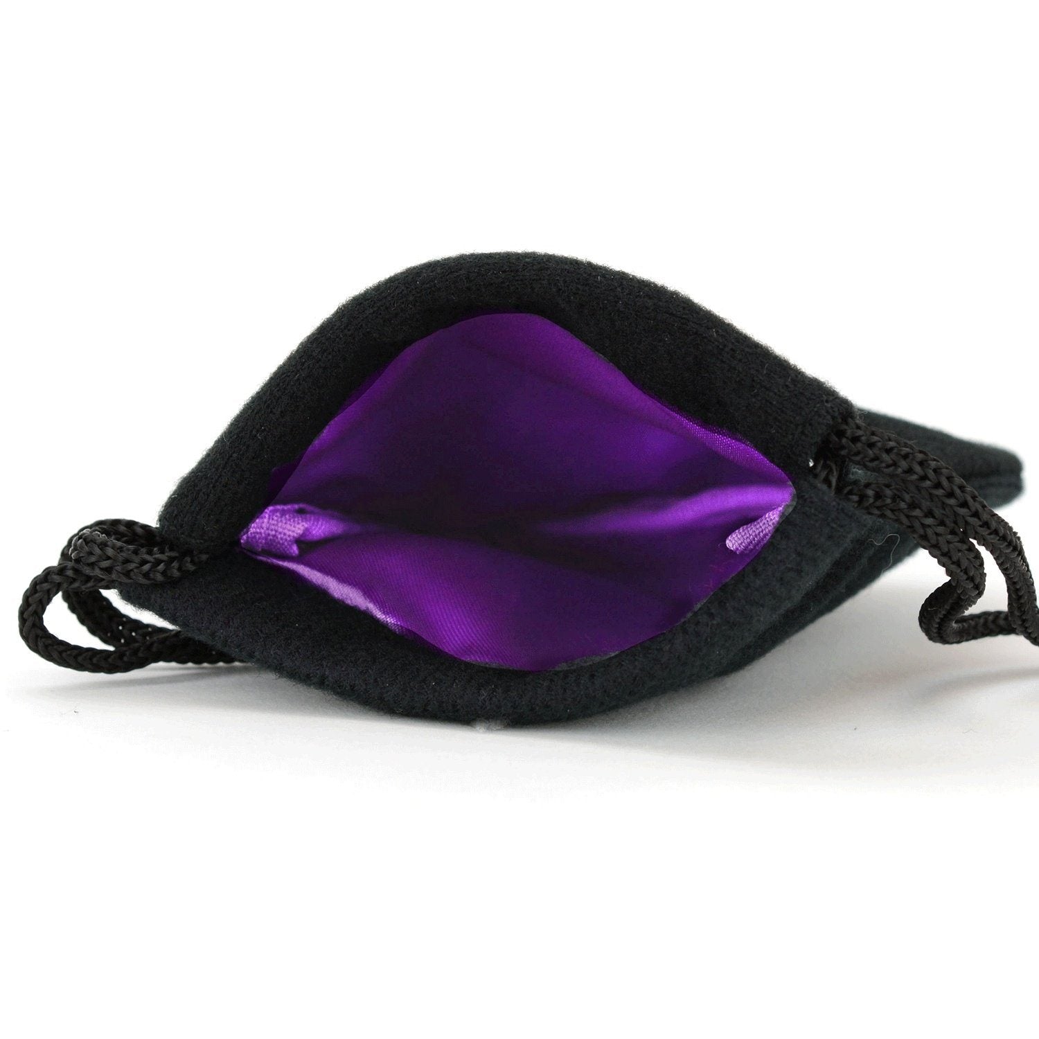 Small Dice Bag 3.75x4 - Black Velvet Exterior, Satin Non-Rip Liner - Multiple Colors Available - Out of Play