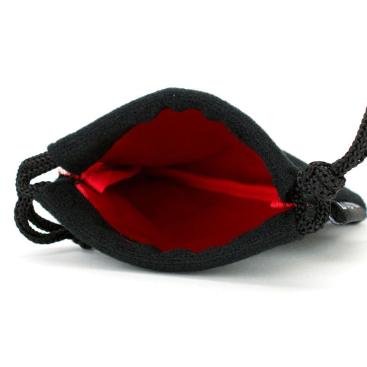 Small Dice Bag 3.75x4 - Black Velvet Exterior, Satin Non-Rip Liner - Multiple Colors Available Easy Roller Dice Company