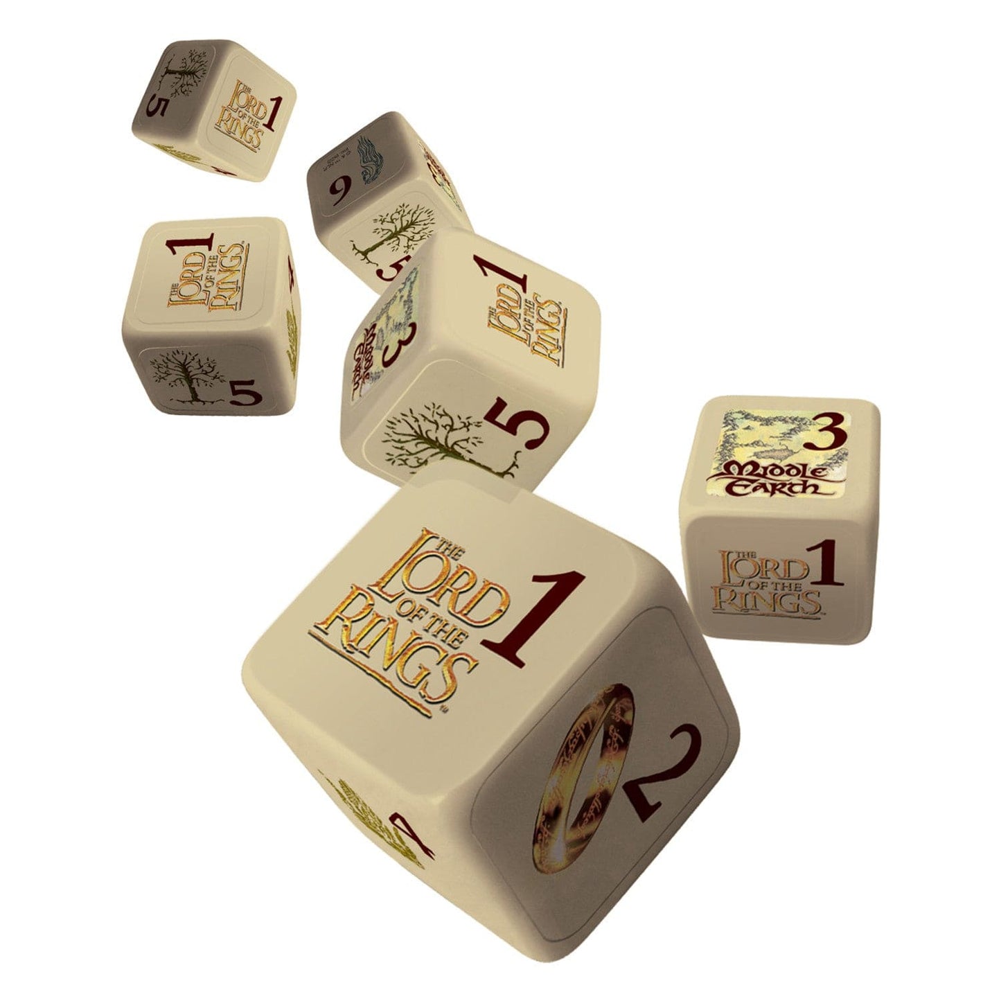 Lord of the Rings 6 Piece D6 Gaming Dice Set MasterPieces Puzzle Company INC