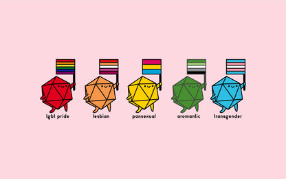 Pride Dice Buddies Stickers