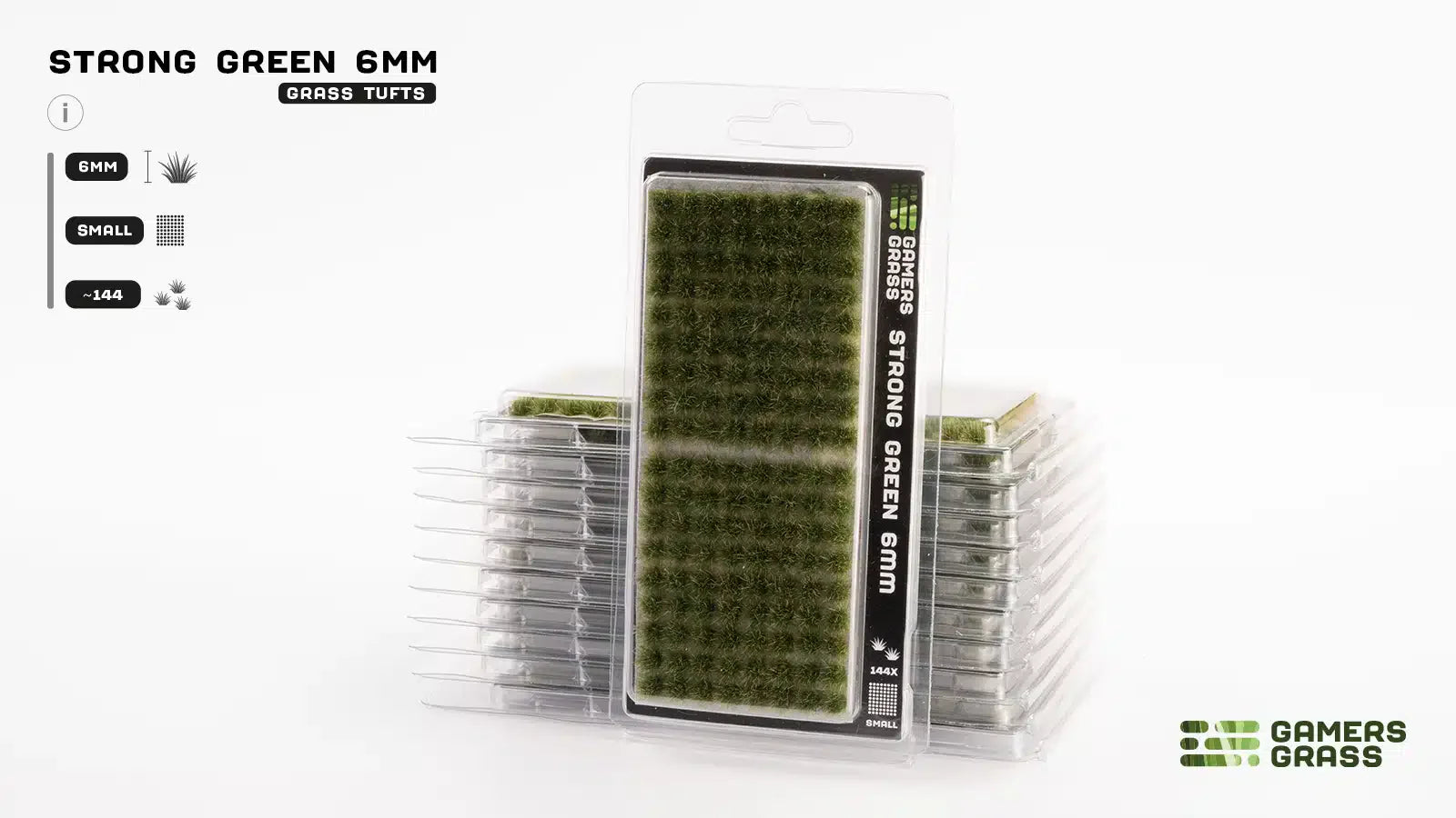 Gamers Grass | Grass Tuft | Small 6mm | Strong Green