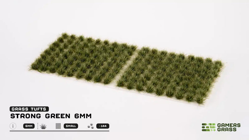 Gamers Grass | Grass Tuft | Small 6mm | Strong Green