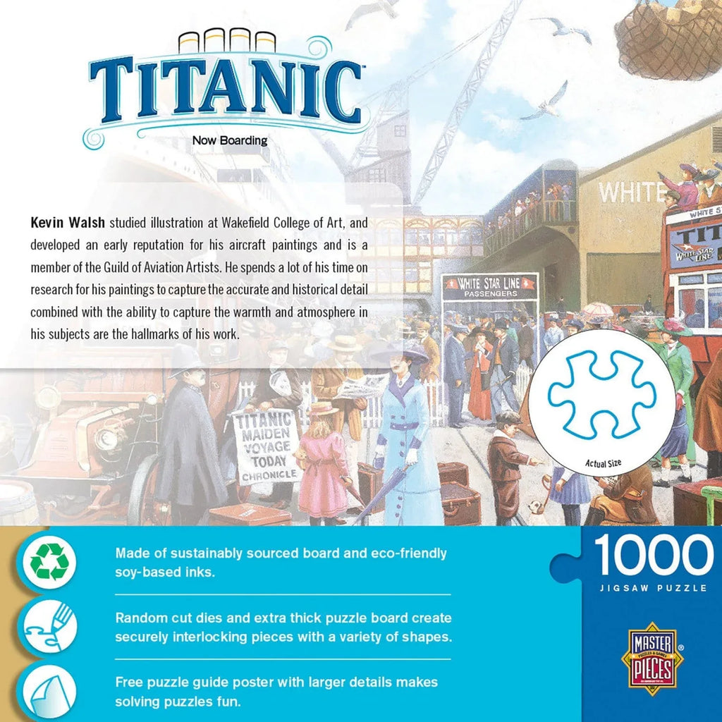 Titanic - Now Boarding 1000 Piece Jigsaw Puzzle - Out of Play