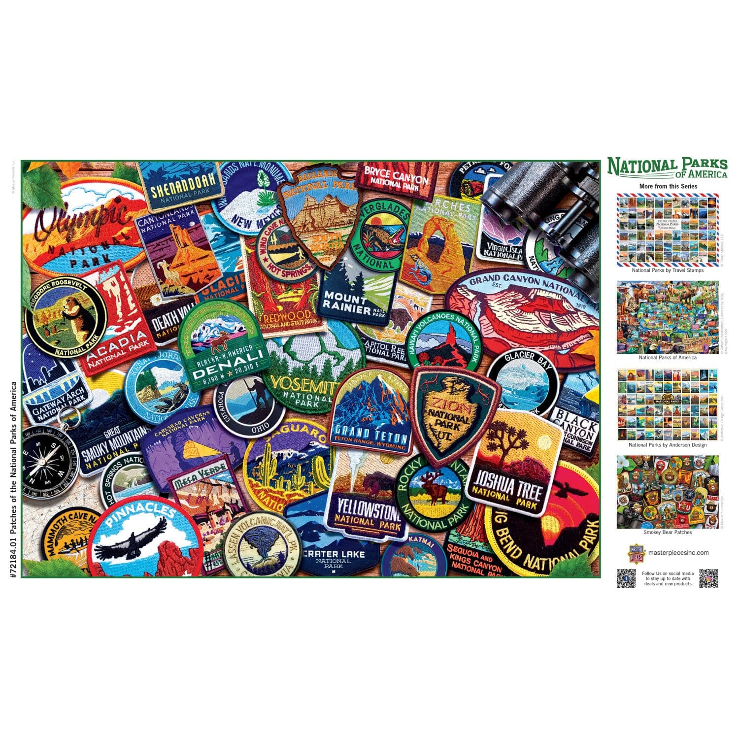 Patches of the National Parks 1000 Piece Jigsaw Puzzle - Out of Play