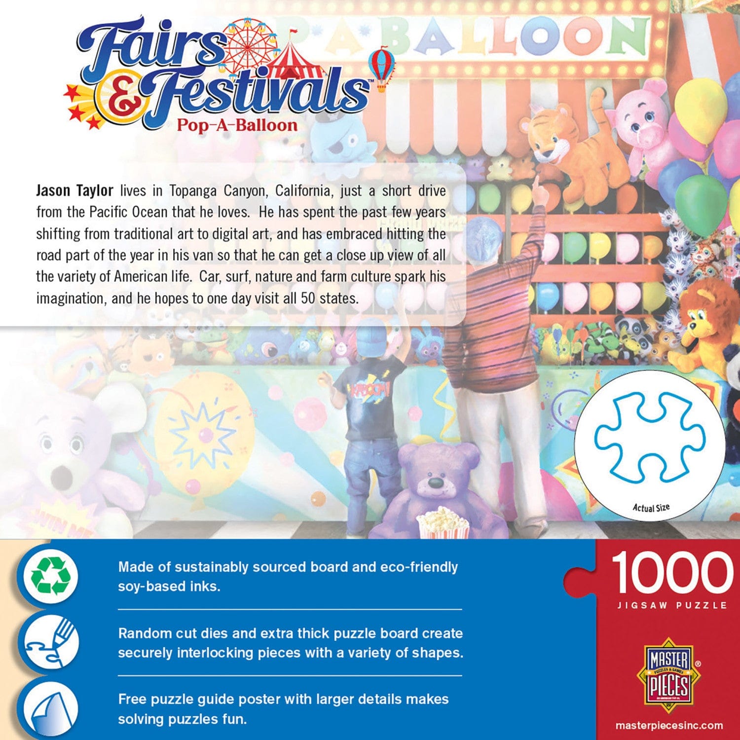 Fairs & Festivals - Pop-A-Balloon 1000 Piece Jigsaw Puzzle - Out of Play