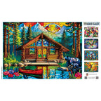Stained Glass - Cabin Spectrum 1000 Piece Jigsaw Puzzle