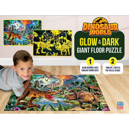 Glow in the Dark - Dinosaur World 48 Piece Floor Jigsaw Puzzle - Out of Play