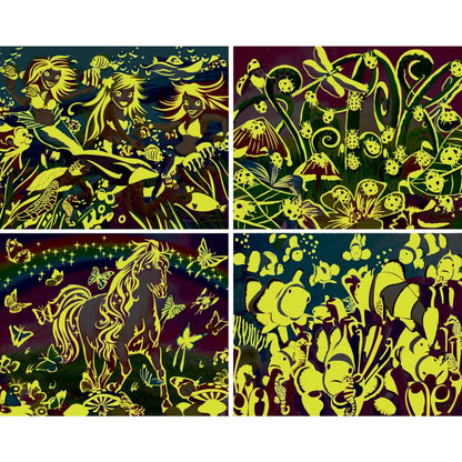 Glow in the Dark 100 Piece Jigsaw Puzzles - 4-Pack V1 MasterPieces Puzzle Company INC
