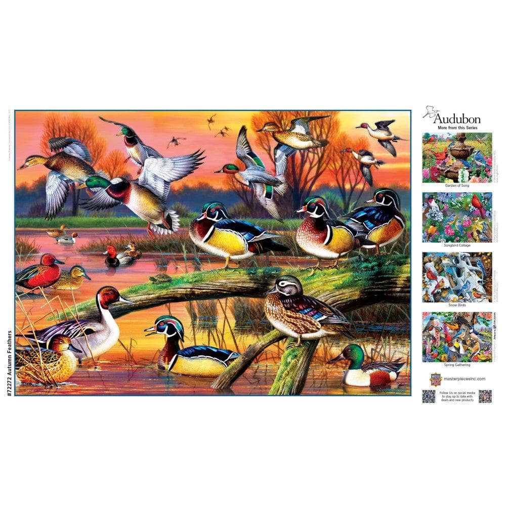 Audubon - Autumn Feathers 1000 Piece Jigsaw Puzzle - Out of Play