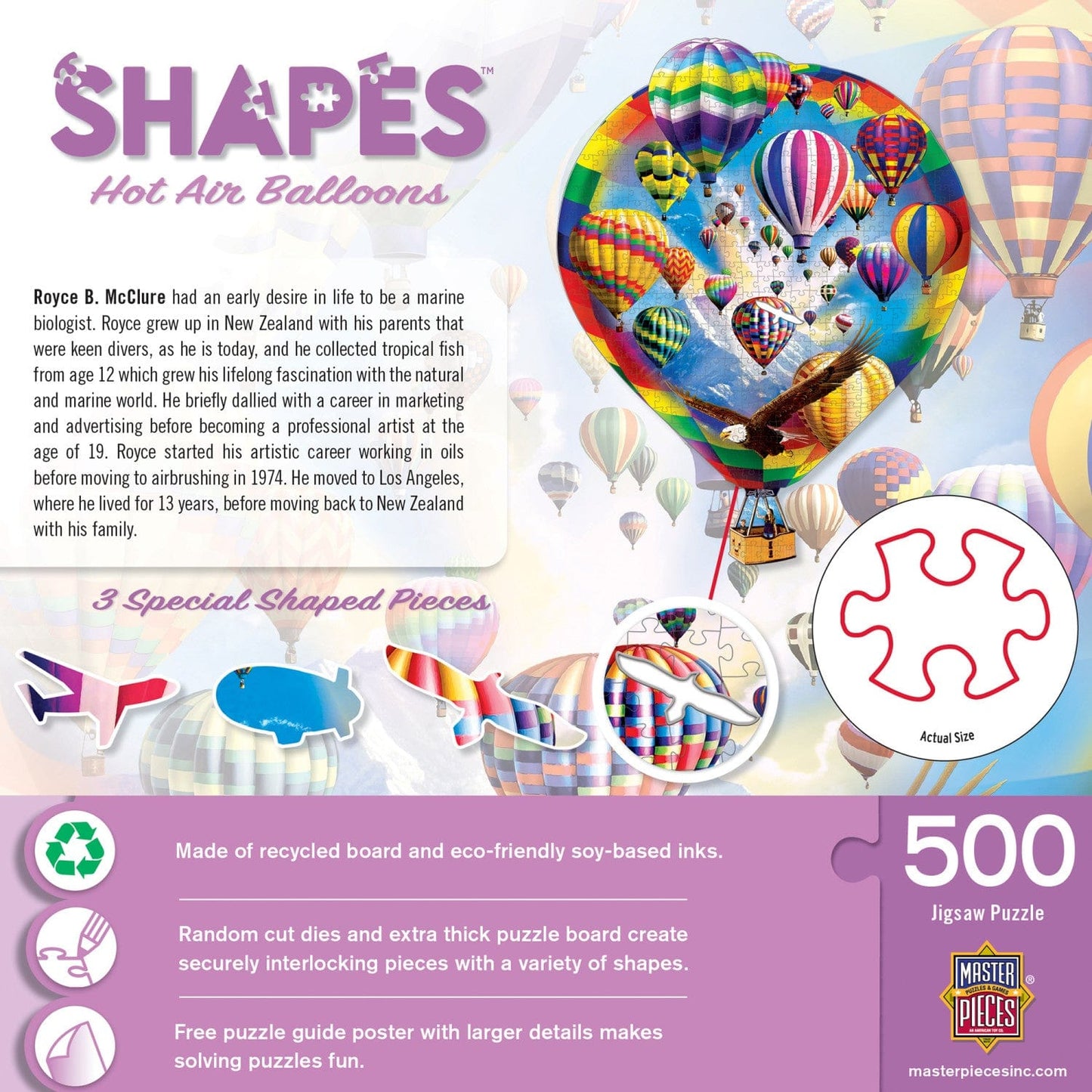 Shapes - Hot Air Balloons 500 Piece Jigsaw Puzzle MasterPieces Puzzle Company INC