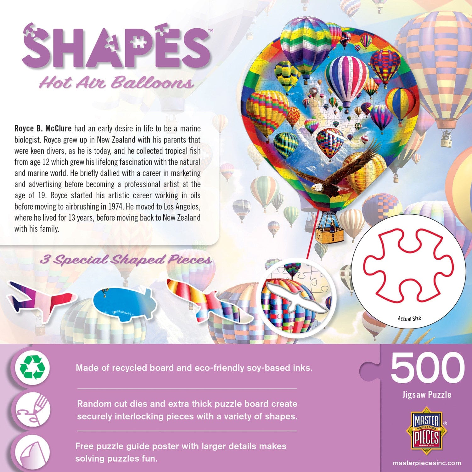 Shapes - Hot Air Balloons 500 Piece Jigsaw Puzzle MasterPieces Puzzle Company INC