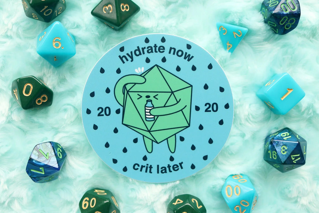 Water D20 Sticker and Magnet - Out of Play