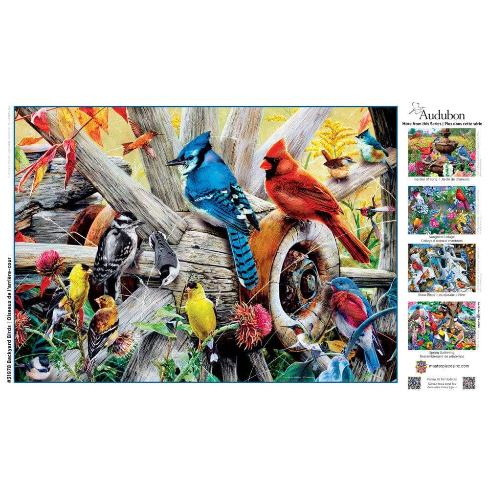 Audubon - Backyard Birds 1000 Piece Jigsaw Puzzle - Out of Play