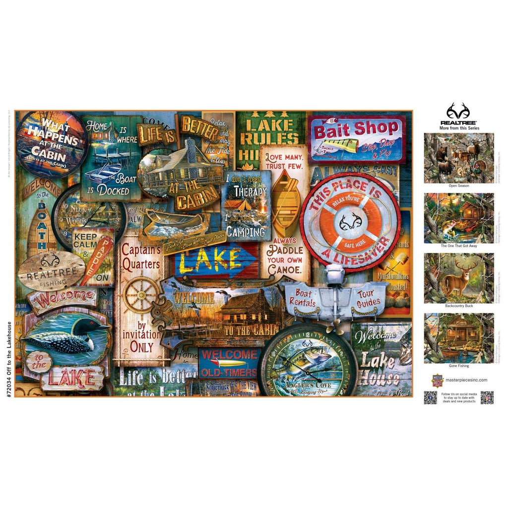 Realtree - Off to the Lakehouse 1000 Piece Jigsaw Puzzle - Out of Play