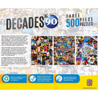 Decades - The 90's 500 Piece Jigsaw Puzzles 3 Pack - Out of Play
