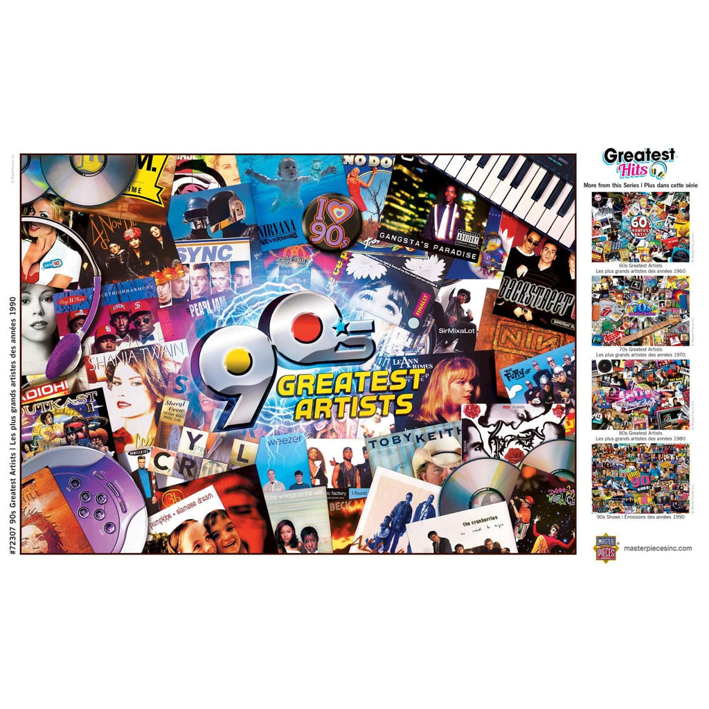 Greatest Hits - 90's Artists 1000 Piece Jigsaw Puzzle - Out of Play