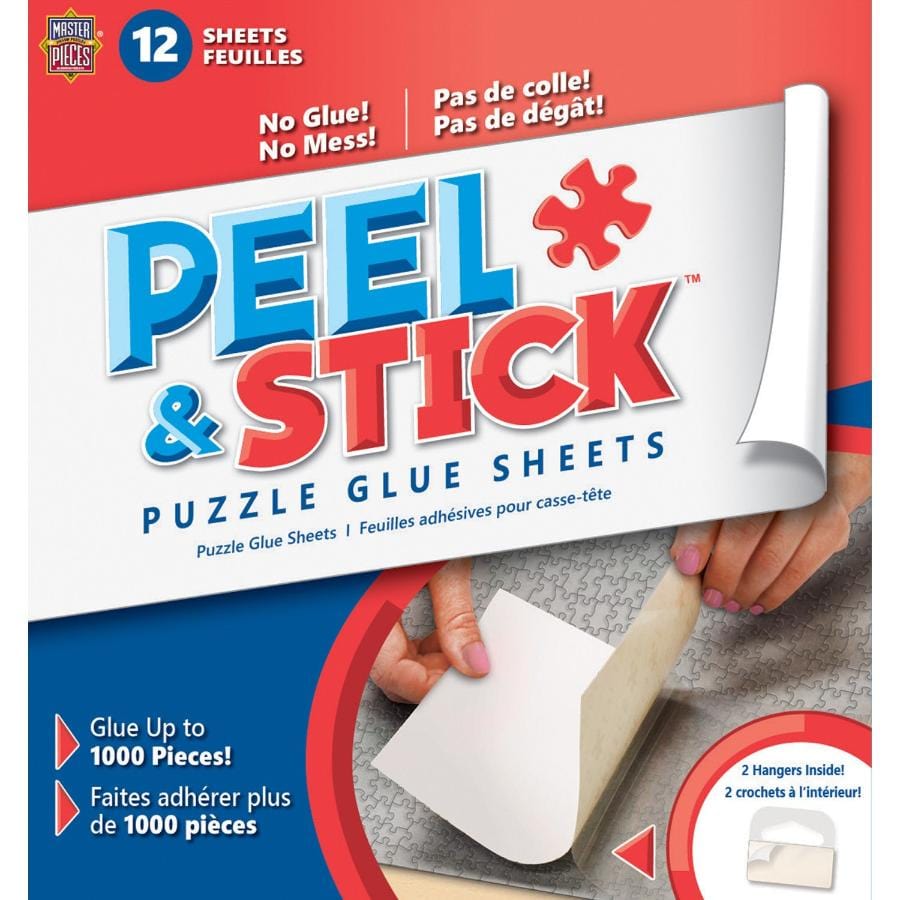 Jigsaw Puzzle Glue Sheets - Hangers Included MasterPieces Puzzle Company INC