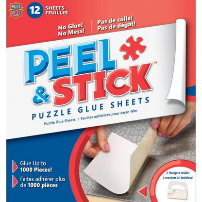 Jigsaw Puzzle Glue Sheets - Hangers Included MasterPieces Puzzle Company INC