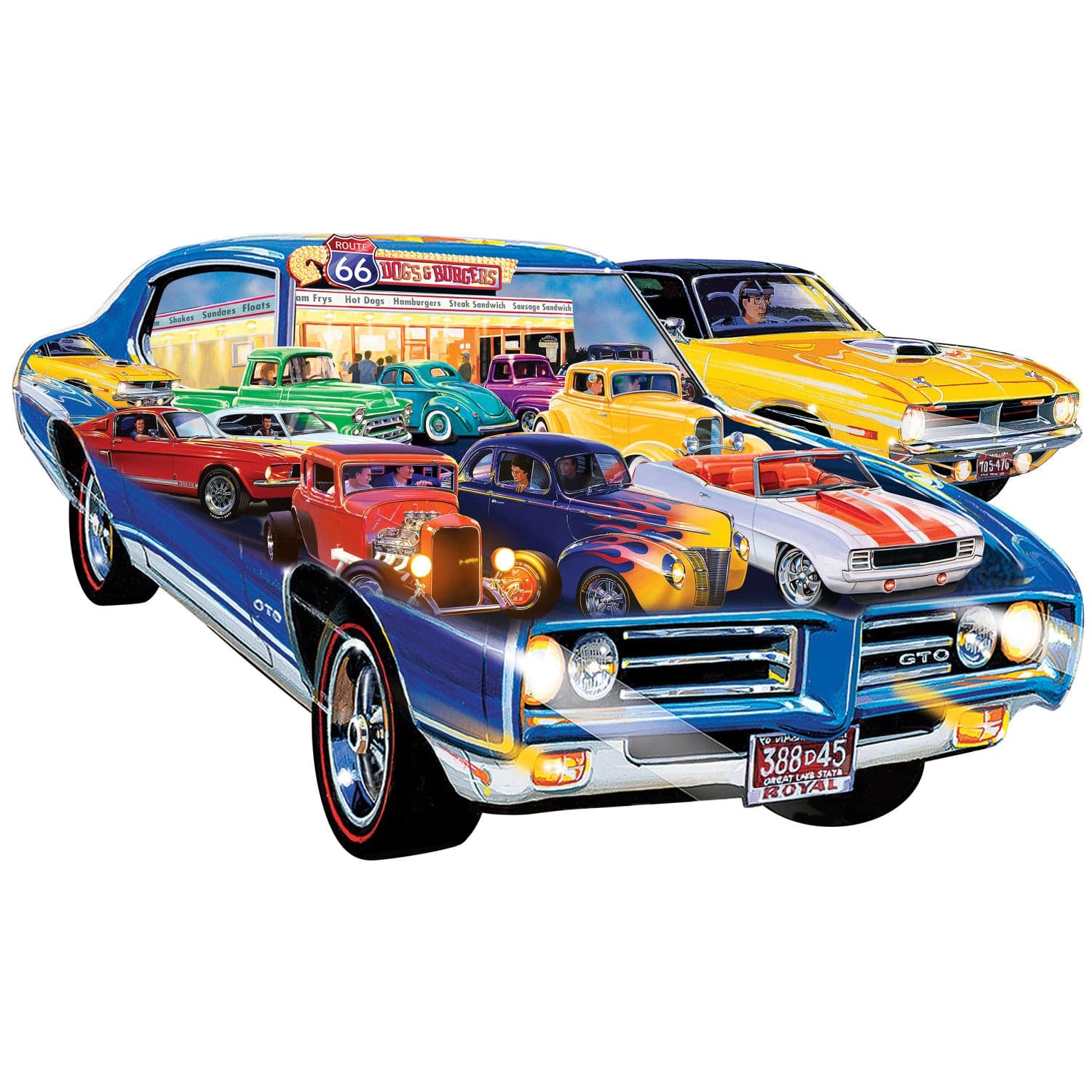 Shapes - Road Trippin 1000 Piece Shaped Jigsaw Puzzle - Out of Play