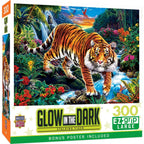 Glow in the Dark - Stalking Tiger 300 Piece EZ Grip Jigsaw Puzzle - Out of Play