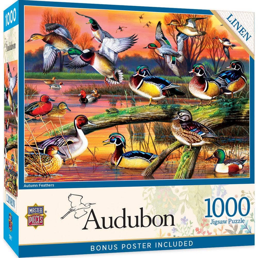 Audubon - Autumn Feathers 1000 Piece Jigsaw Puzzle - Out of Play