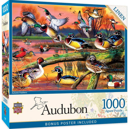 Audubon - Autumn Feathers 1000 Piece Jigsaw Puzzle - Out of Play