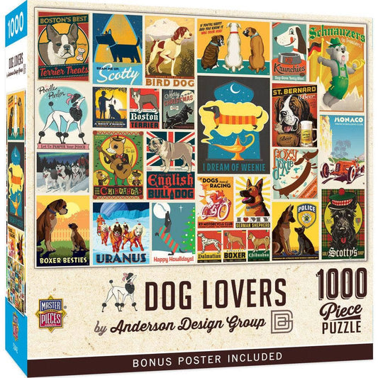 Vintage Posters - Dog Lovers 1000 Piece Jigsaw Puzzle - Out of Play