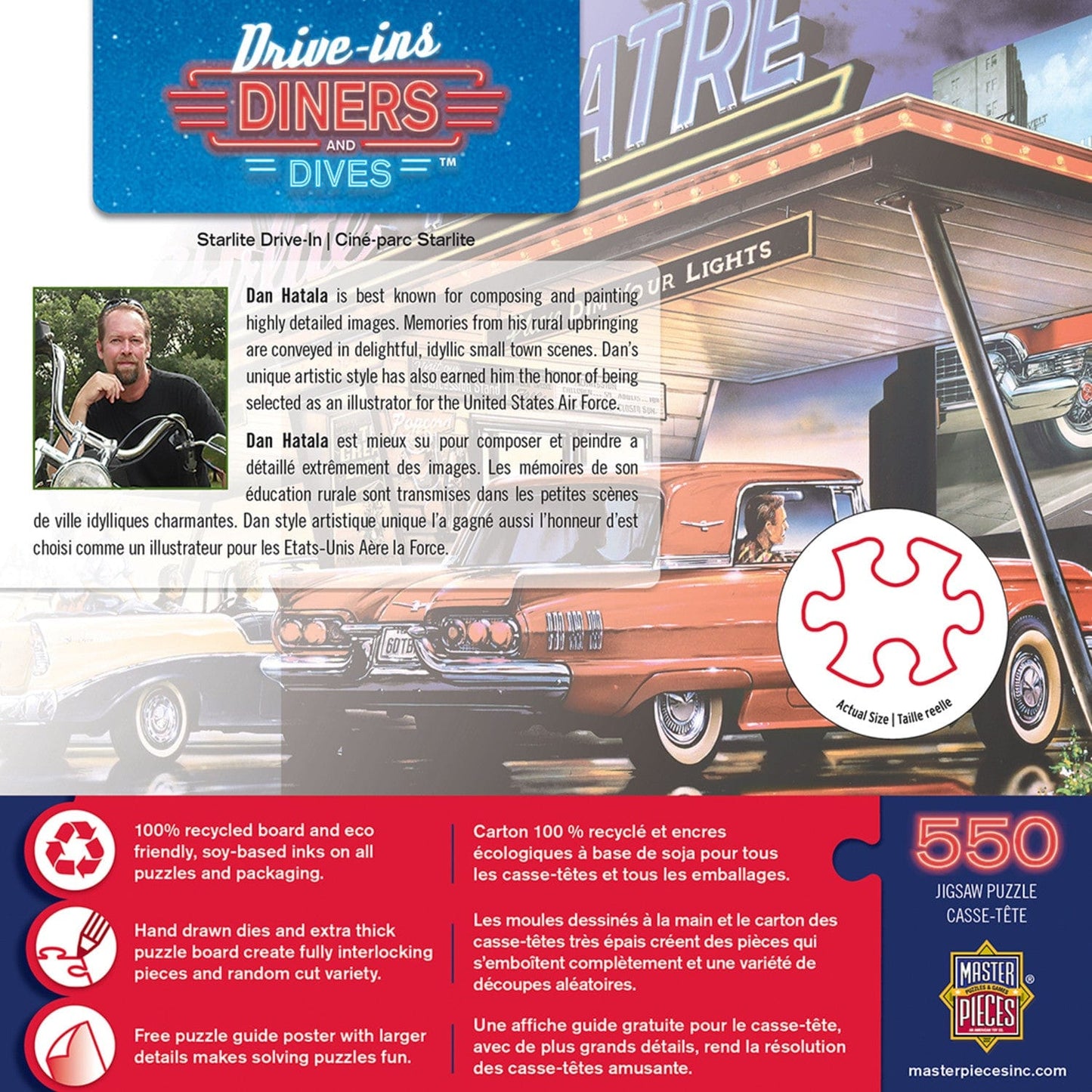 Drive-Ins, Diners & Dives - Starlite Drive-In 550 Piece Jigsaw Puzzle MasterPieces Puzzle Company INC
