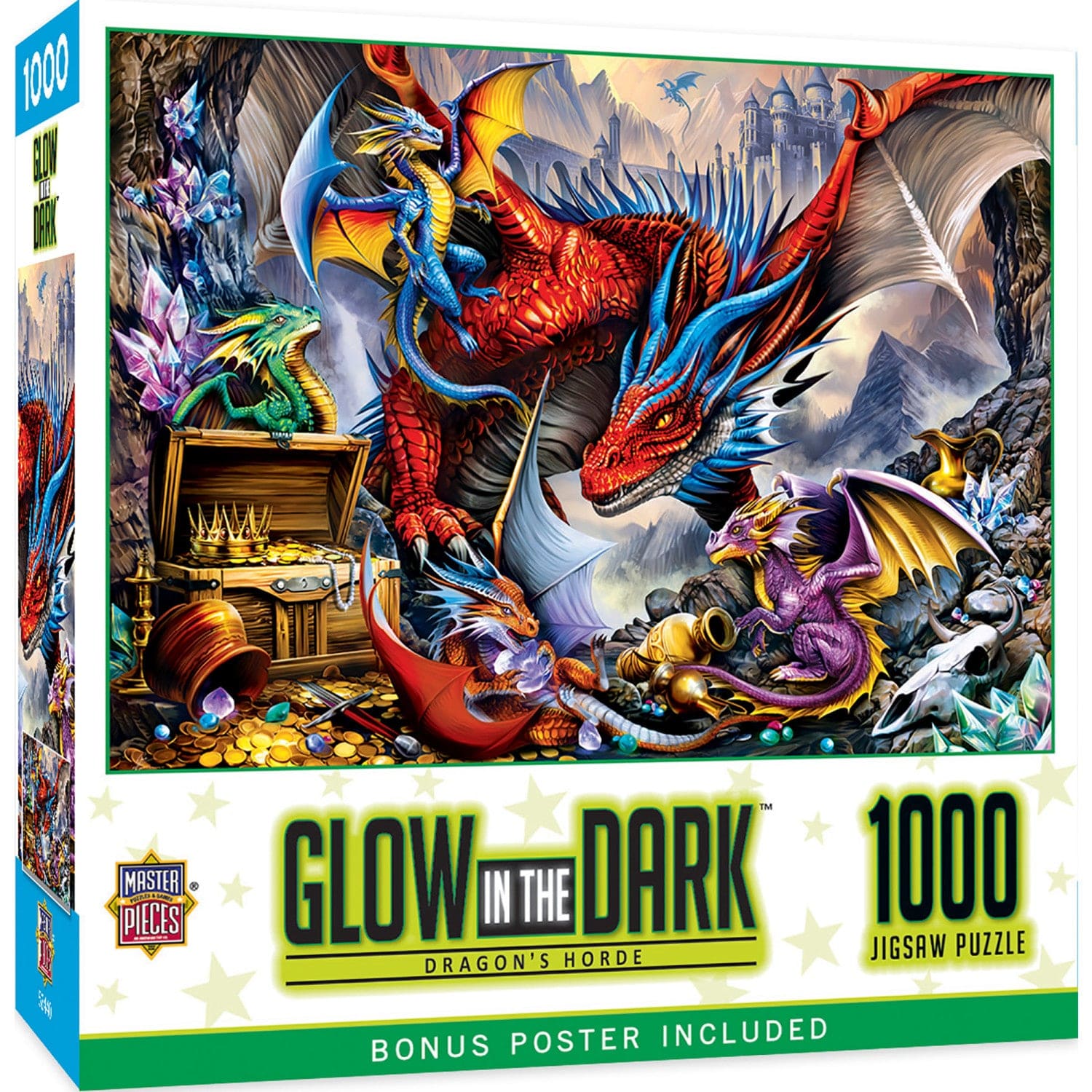 Glow in the Dark - Dragon's Horde 1000 Piece Jigsaw Puzzle - Out of Play