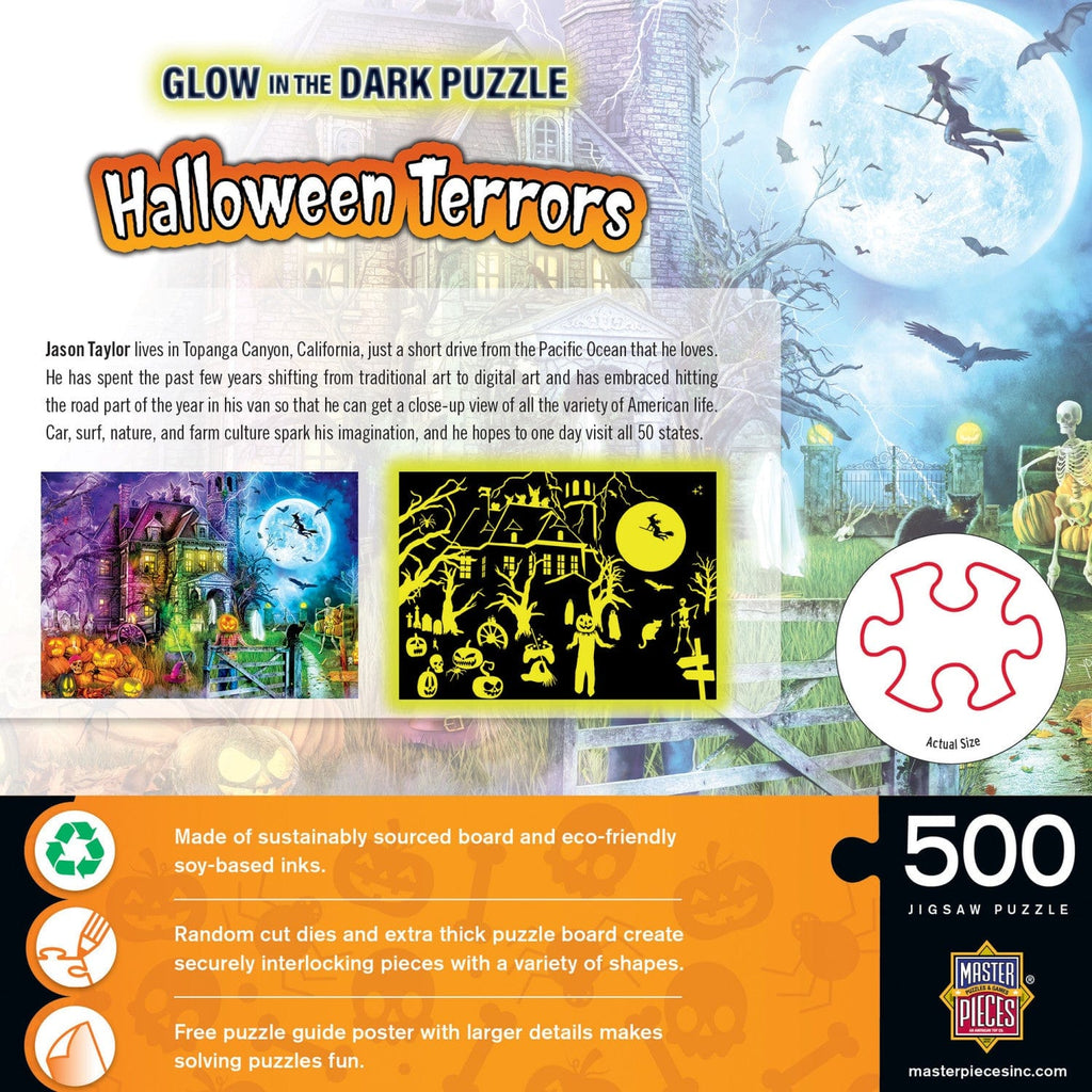 Glow in the Dark - Halloween Terrors 500 Piece Jigsaw Puzzle - Out of Play