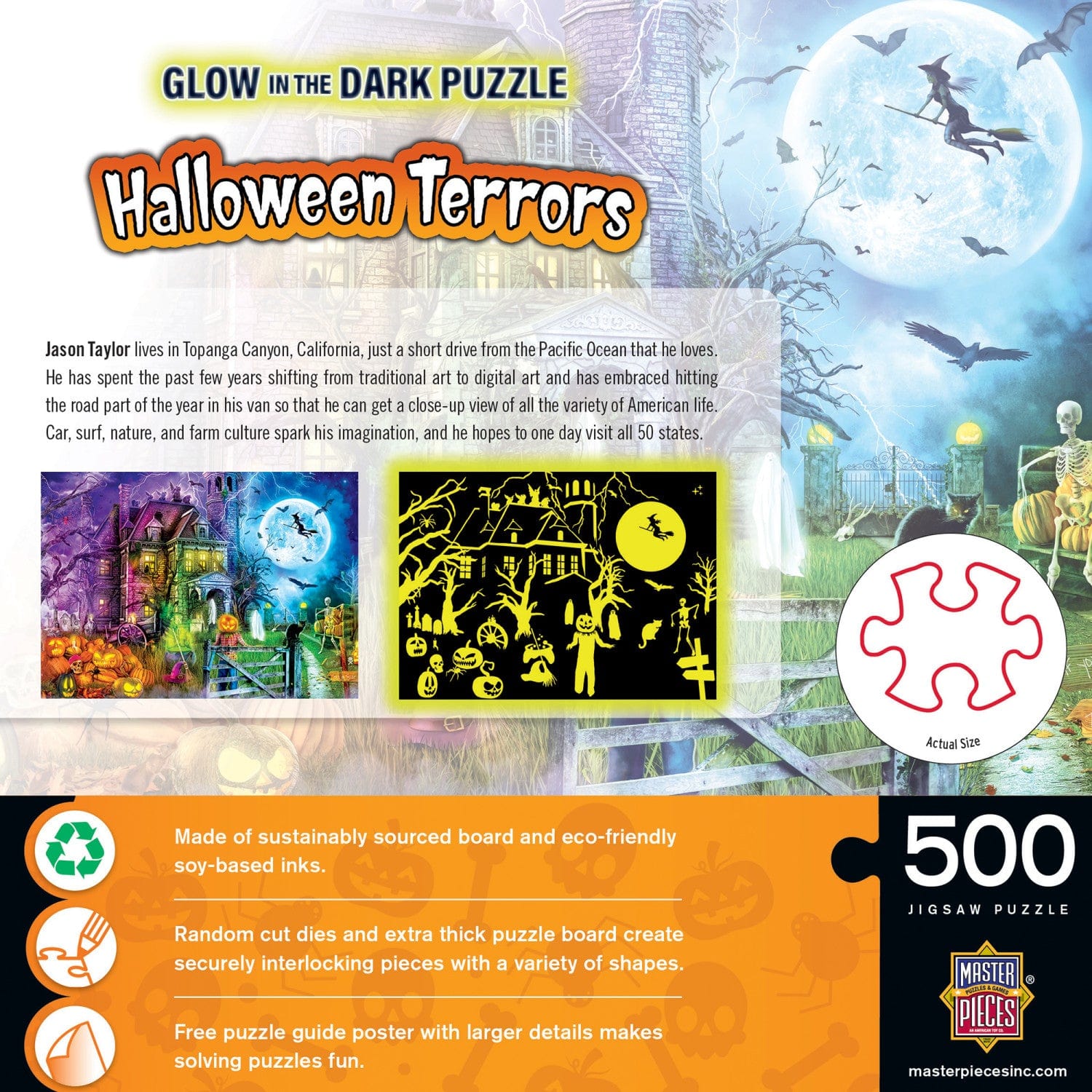 Glow in the Dark - Halloween Terrors 500 Piece Jigsaw Puzzle - Out of Play